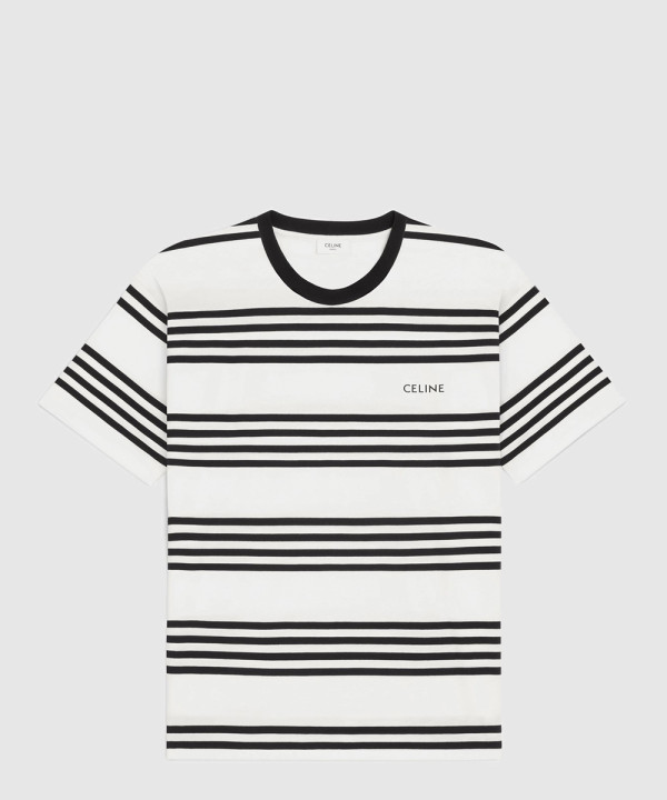 [CELINE-셀린느]루즈 티셔츠 스트라이프 코튼 저지 2X85M8