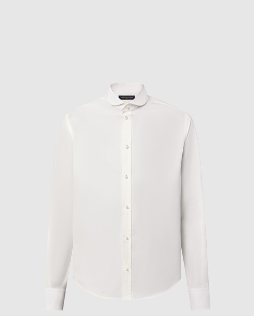 [LOUIS VUITTON-루이비통]피티드 롱 슬리브드 코튼 셔츠 위드 펄 버튼 1AFJE4