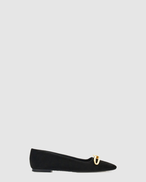 [FERRAGAMO-페레가모]비대칭 활이 있는 발레 플랫 01H388