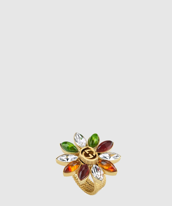 [GUCCI-구찌]인터로킹 G 플라워 반지 702724