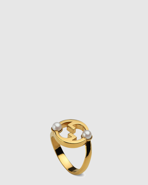 [GUCCI-구찌]진주가 달린 블론디 컷아웃 반지 797405