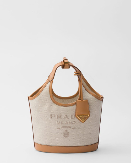 [PRADA-프라다]리넨 혼방 및 가죽 미니 버클 1BE074