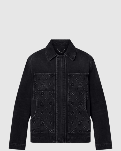 [LOUIS VUITTON-루이비통]쇼트 슬리브드 데님 워크웨어 셔츠 1AFVA6