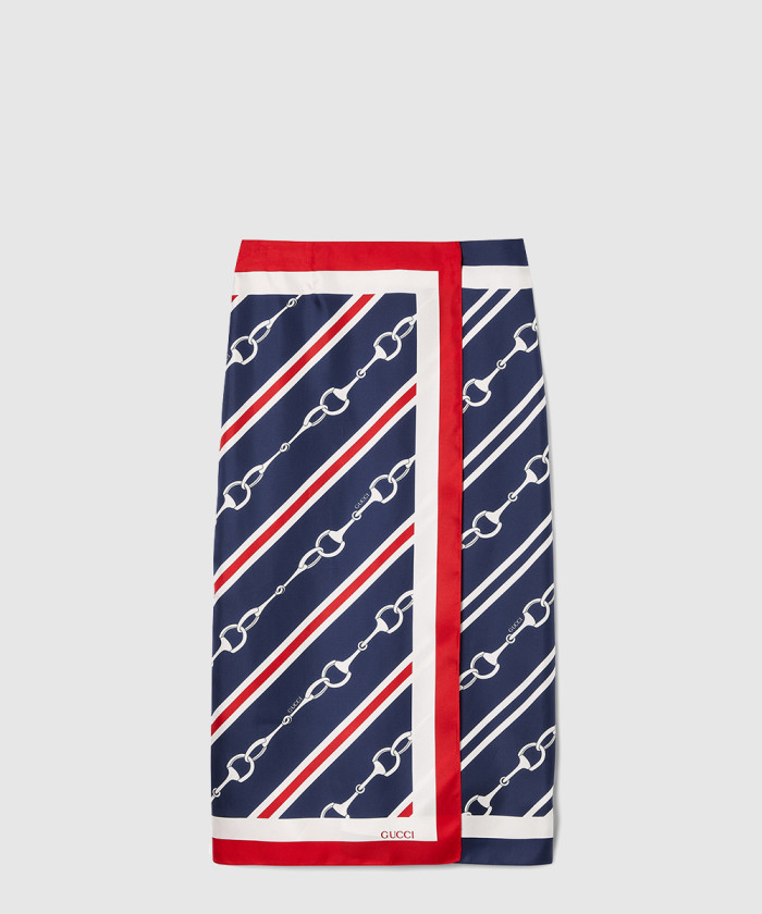 레플리카|이미테이션 gucci-구찌모스-프린트-실크-트윌-스커트-788954