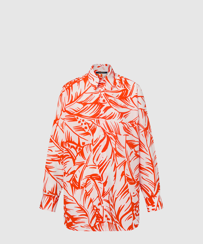 레플리카|이미테이션 louis-vuitton-루이비통팜-프린트-실크-셔츠-1afsau