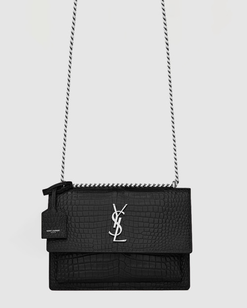 [SAINT LAURENT-생로랑]선셋 모노그램 크로커 미듐 442906