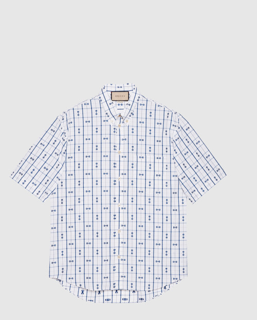 [GUCCI-구찌]홀스빗 프린트 코튼 셔츠 770424