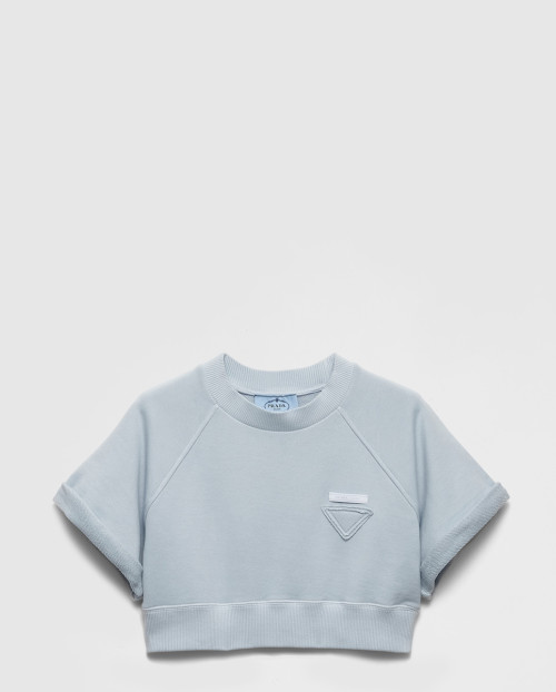 [PRADA-프라다]크롭 코튼 플리스 탑 135727