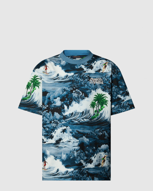 [LOUIS VUITTON-루이비통]프린티드 쇼트 슬리브드 코튼 티셔츠 1AFRFH