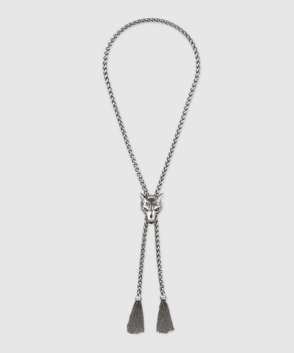 [GUCCI-구찌]울프 헤드 실버 목걸이 512014