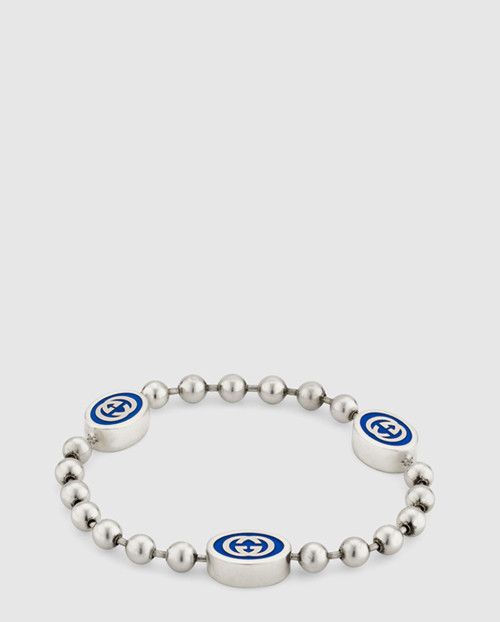 [GUCCI-구찌]인터로킹 G 비즈 팔찌 753442