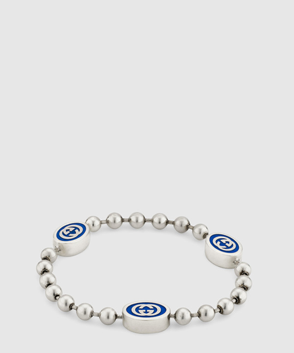 [GUCCI-구찌]인터로킹 G 비즈 팔찌 753442