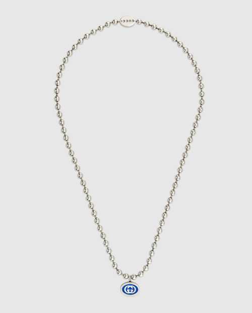 [GUCCI-구찌]인터로킹 G 볼 체인 목걸이 753438