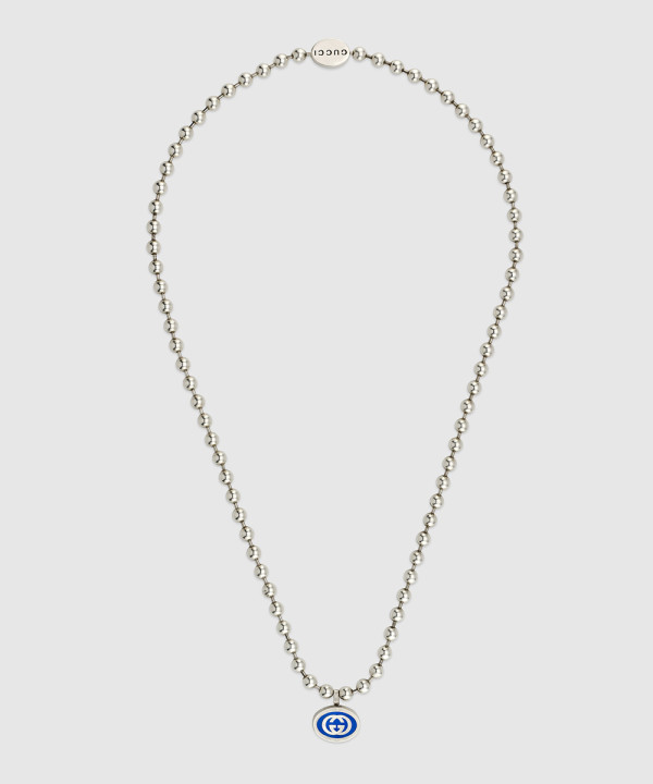 [GUCCI-구찌]인터로킹 G 볼 체인 목걸이 753438