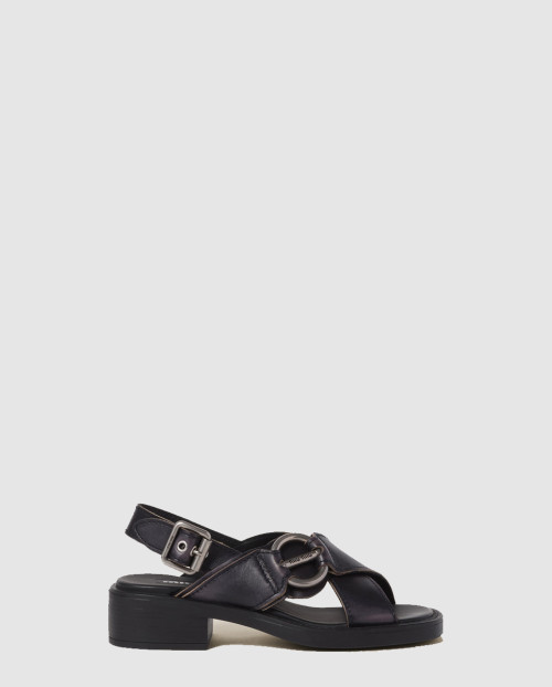 [MIUMIU-미우미우]블리치드 가죽 샌들 5X201E