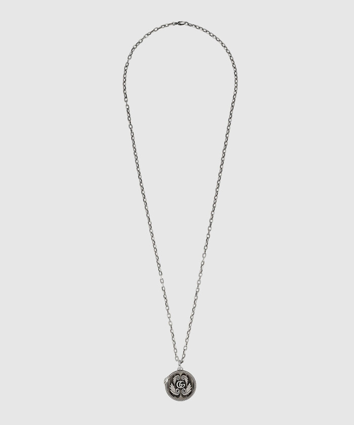 레플리카|이미테이션 gucci-구찌더블-g-펜던트-디테일의-실버-목걸이-577330
