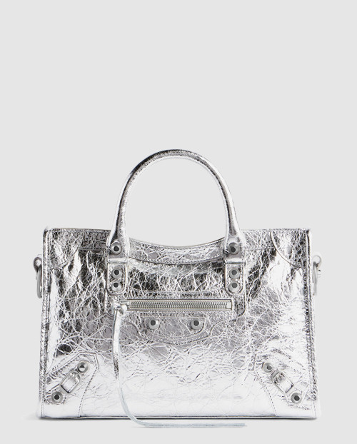 [BALENCIAGA-발렌시아가]르 시티 스몰 메탈라이즈드 백 실버 797789