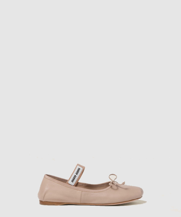 [MIUMIU-미우미우]가죽 발레리나 5F794D