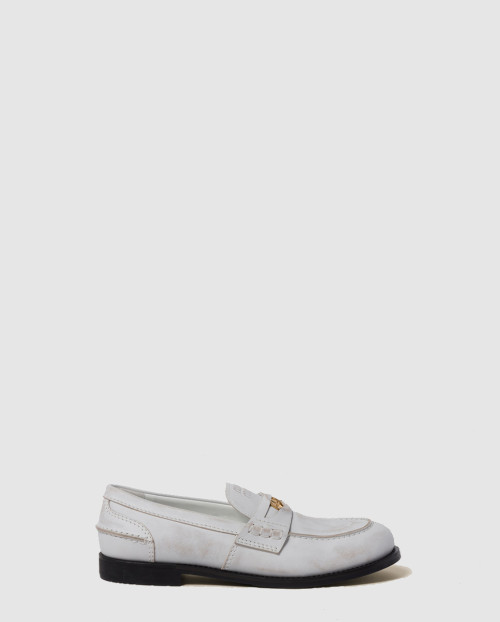 [MIUMIU-미우미우]빈티지 효과 가죽 페니 로퍼 5D773D