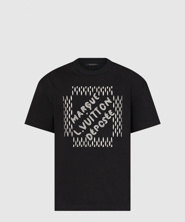 [LOUIS VUITTON-루이비통]엠브로이더드 시그니처 코튼 티셔츠 1AFJFI