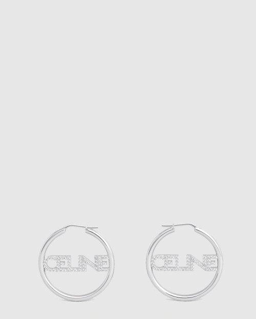 [CELINE-셀린느]모노크롬 스트라스 귀걸이 460YU6