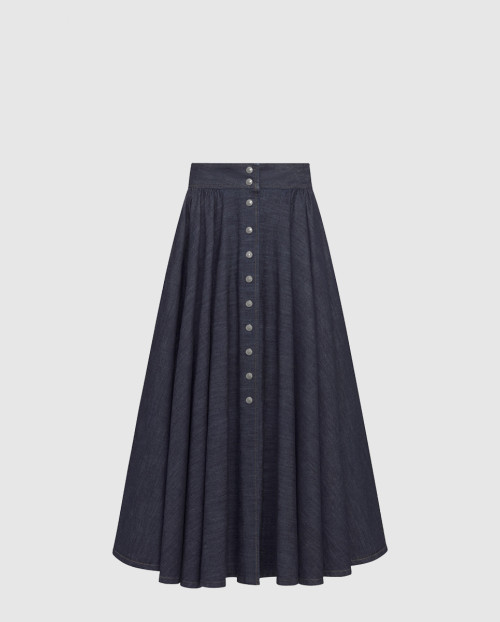 [DIOR-디올]스냅 미디 스커트 442J2