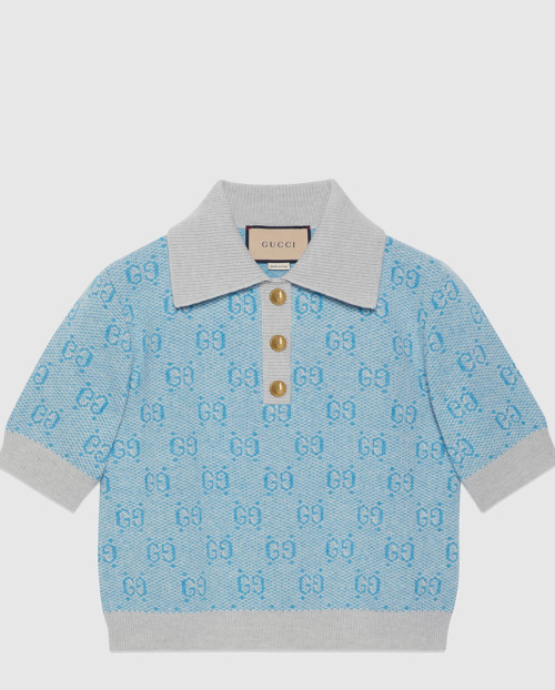 [GUCCI-구찌]GG 울 자카드 폴로 773631