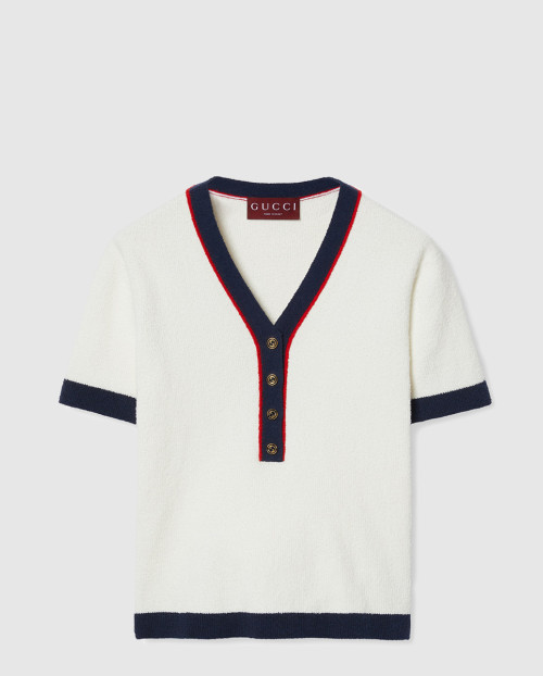 [GUCCI-구찌]스트레치 리브 코튼 탑 785328