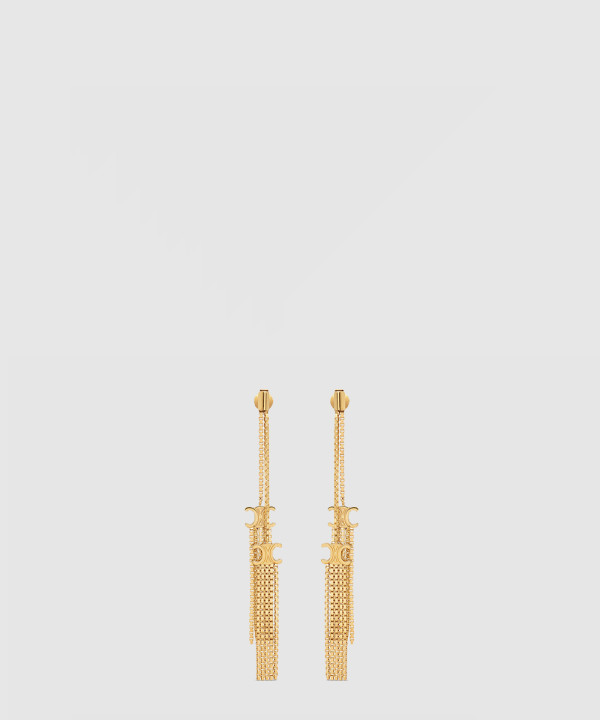 [CELINE-셀린느]트리옹프 포크 폼폼 귀걸이 460OI6