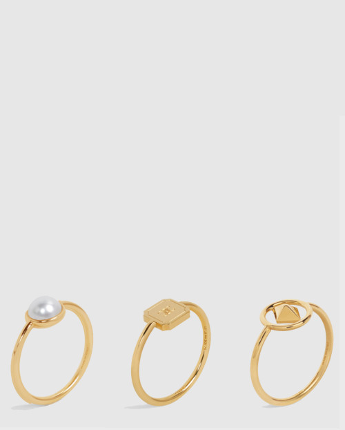 [CELINE-셀린느]분리형 황동 및 레진 진주 반지 460HR6