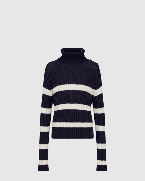 [DIOR-디올]마리니에르 버튼 하이 칼라 스웨터 444S2