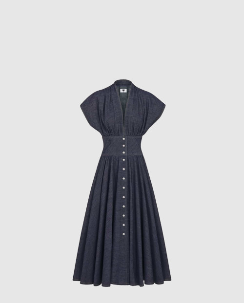 [DIOR-디올]플레어 미디 드레스 442R3