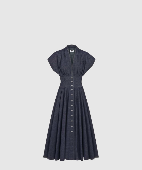 [DIOR-디올]플레어 미디 드레스 442R3