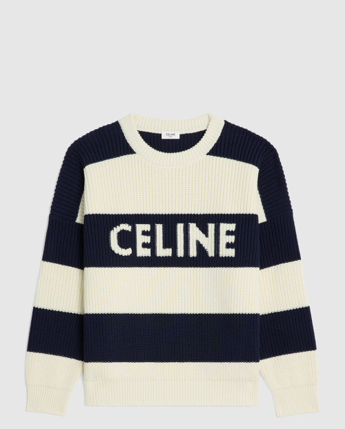 [CELINE-셀린느]오버사이즈 스웨터 스트라이프 코튼 2ADCW4