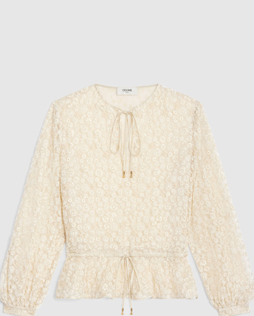 [CELINE-셀린느]자수 포크 블라우스 2B9904