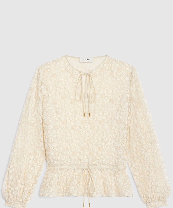 [CELINE-셀린느]자수 포크 블라우스 2B9904