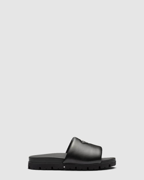 [PRADA-프라다]패딩 나파 가죽 슬라이드 샌들 2X3099