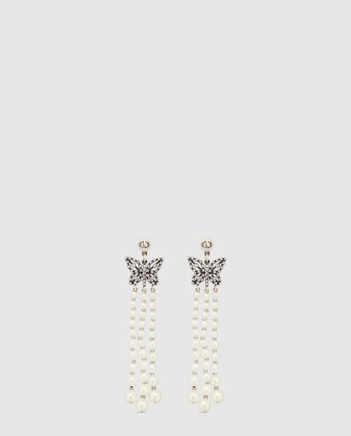 [DIOR-디올]크리스탈 메탈 레진 귀걸이 E3087