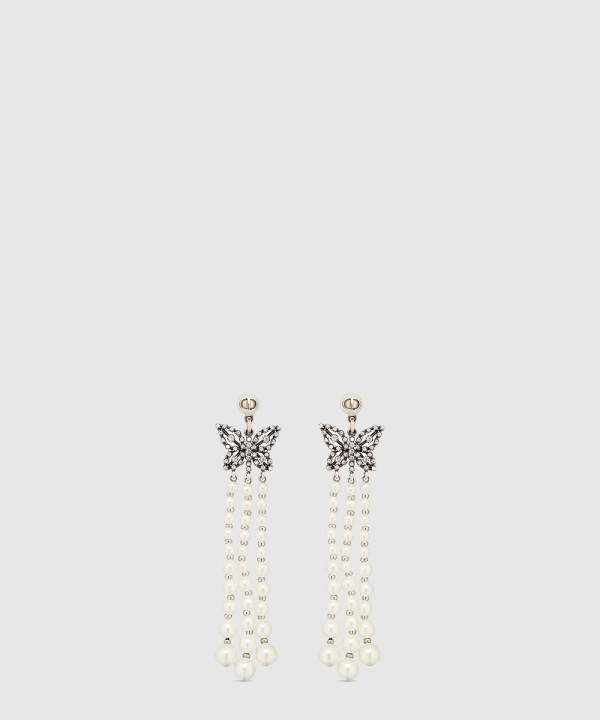 [DIOR-디올]크리스탈 메탈 레진 귀걸이 E3087