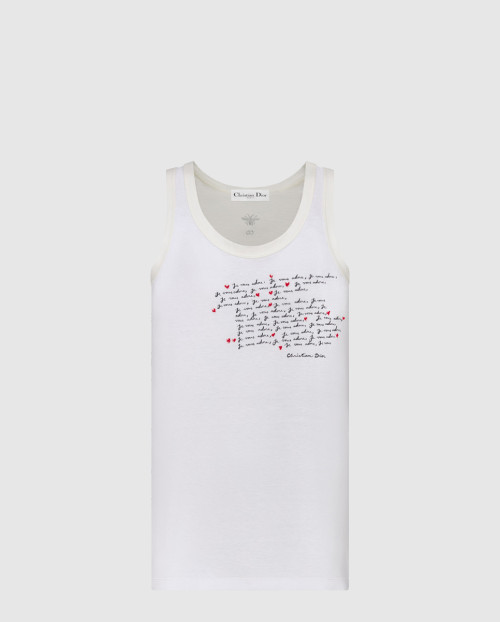 [DIOR-디올]자수 탱크 탑 453T2