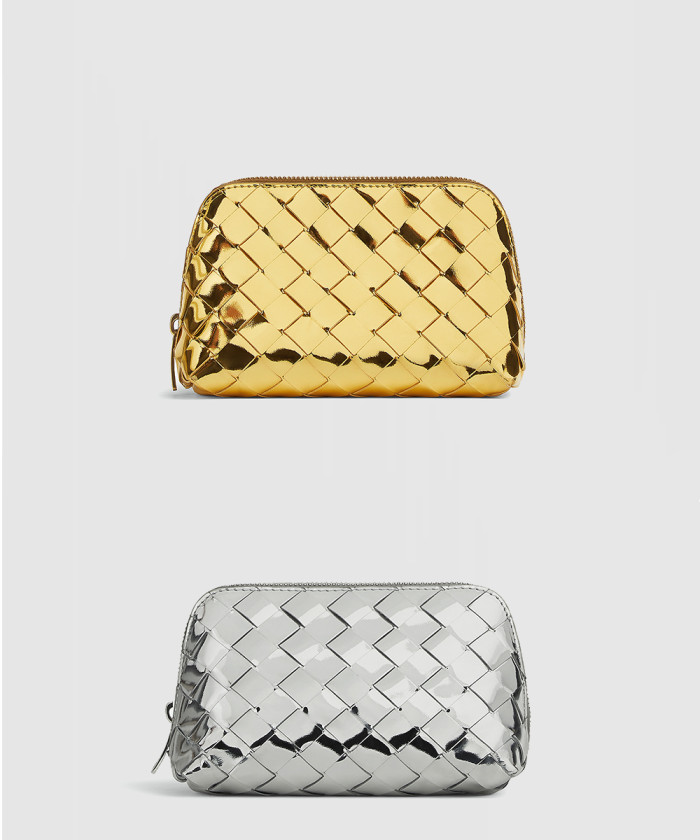 레플리카|이미테이션 bottega-보테가베네타스몰-인트레치아토-반달-뷰티-파우치-764044