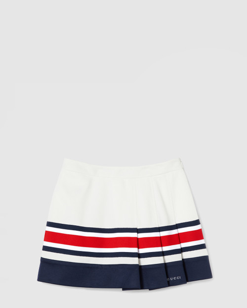 [GUCCI-구찌]테크니컬 저지 스커트 웹 오프 화이트 785496