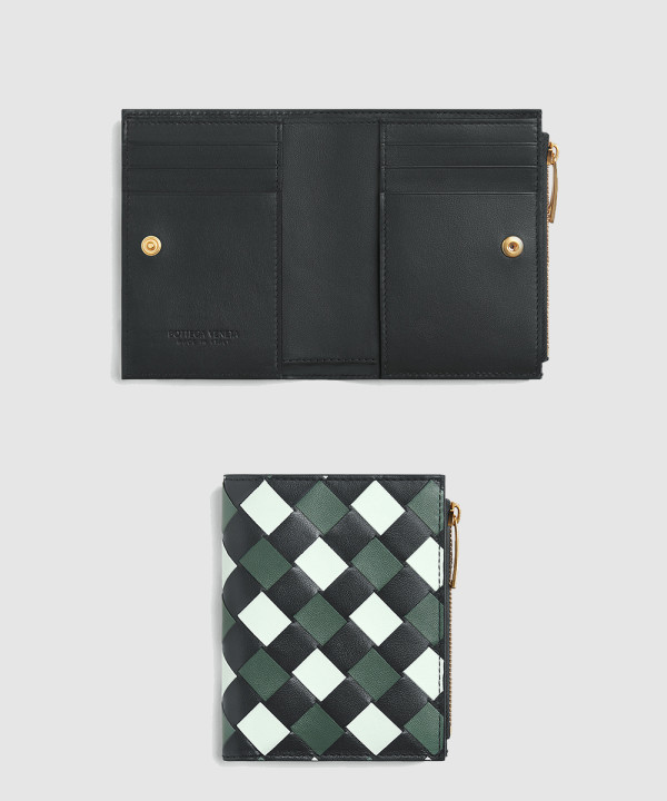 [BOTTEGA-보테가베네타]스몰 인트레치아토 폴더형 지퍼 지갑 742330