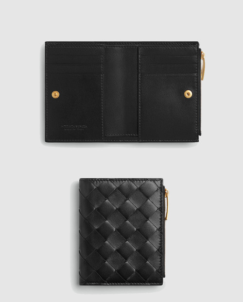 [BOTTEGA-보테가베네타]스몰 인트레치아토 폴더형 지퍼 지갑 742330