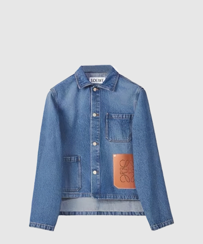 레플리카|이미테이션 loewe-로에베아나그램-레더포켓-데님-자켓