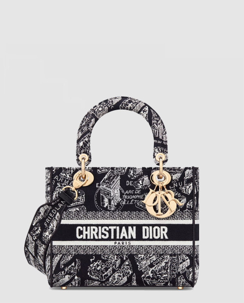 [DIOR-디올]레이디백 램스킨 미듐 M0565