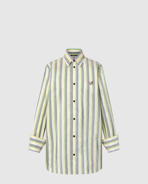 [LOUIS VUITTON-루이비통]멀티 스트라이프 실크 셔츠 1AFNT3