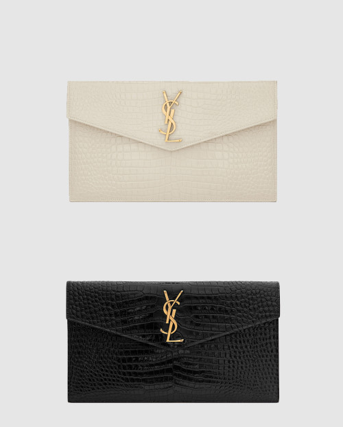 [SAINT LAURENT-생로랑]업타운 클러치 크로커 565739