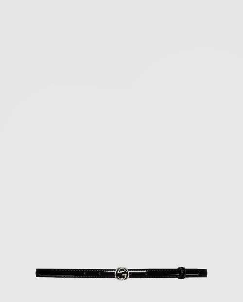 [GUCCI-구찌]씬 페이턴트 더블 G 벨트 772119