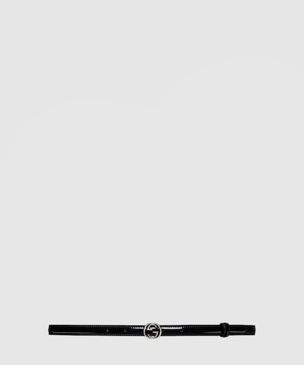 [GUCCI-구찌]씬 페이턴트 더블 G 벨트 772119